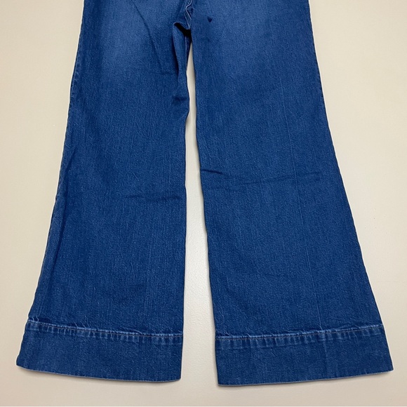 J. Crew Denim Trouser 1996 Semi-Stretch Resin Rinse Wide Leg Jeans Size 33 CC566 - Picture 8 of 13